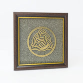 Celtic Trinity Knot Pyrite Frame