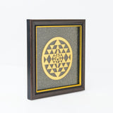 Shri Chakra Engraved Pyrite Frame