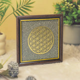 Flower of Life Pyrite Frame