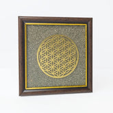 Flower of Life Pyrite Frame