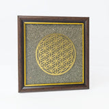 Flower of Life Pyrite Frame