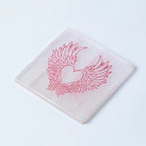 Selenite Angel Wings Engraved – Square