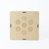 Selenite Seven Chakra Symbol Charging Plate - Square