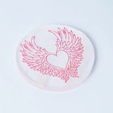 Selenite Angel Wings Engraved - Round