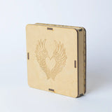 Selenite Angel Wings Engraved – Square