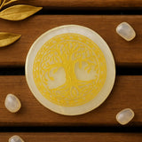 Selenite Tree of Life Charging Plate -Round