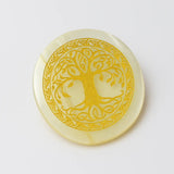 Selenite Tree of Life Charging Plate -Round