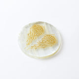 Selenite Angel Wings Charging Plate - Round
