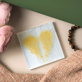 Selenite Angel Wings Charging Plate – Square