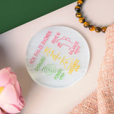 Selenite Reiki Symbols Charging Plate - Round