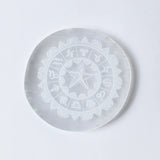 Selenite Zodiac Charging Plate – Round