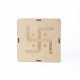 Selenite Om Swastik Energy Charging Plate - Round