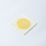 Selenite Sri Yantra Charging Plate– Square