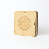 Selenite Sri Yantra Charging Plate– Square