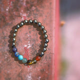 Copper pyrite hamatite with 7 chakra