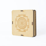 Selenite Shri Yantra Charging Plate - Round