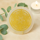 Selenite Merkaba Charging Plate - Round