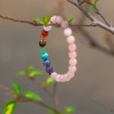 7 chakra with rose quartz
