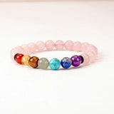 7 chakra with rose quartz