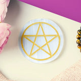 Selenite Pentacle Protection Charging Plate