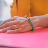 Green aventurine with 7 chakras