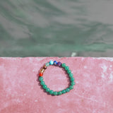 Green aventurine with 7 chakras