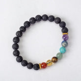 Lava stone with 7 chakras