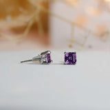 Amethyst 925 Sterling Silver Stud Earring