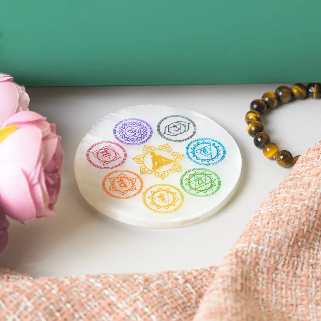 Selenite Chakra Charging Plate – Round