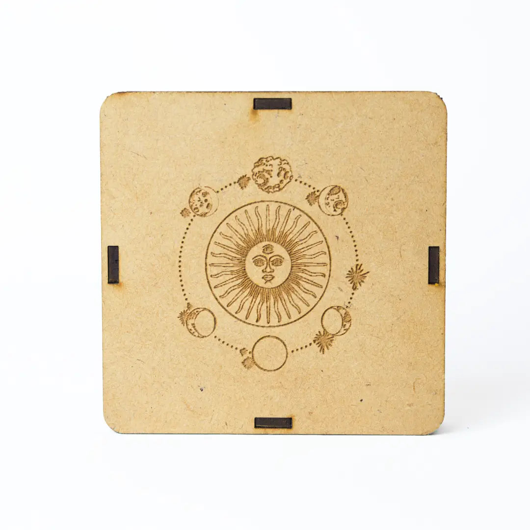 Selenite Solar System Energy Charging Plate - Round