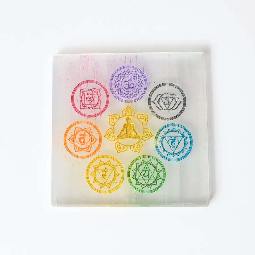 Selenite Chakra Charging Plate – Square