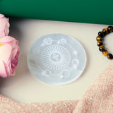 Selenite Solar System Energy Charging Plate - Round