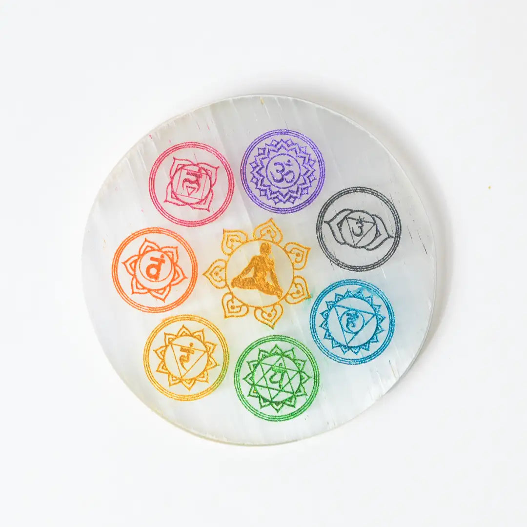 Selenite Chakra Charging Plate – Round