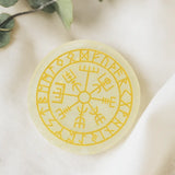 Selenite Viking Vegvisir Protection Charging Plate - Round