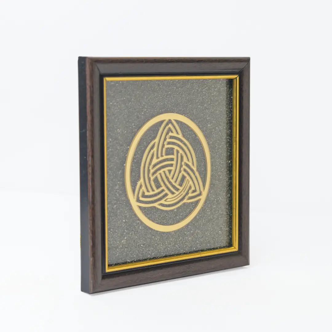 Celtic Trinity Knot Pyrite Frame