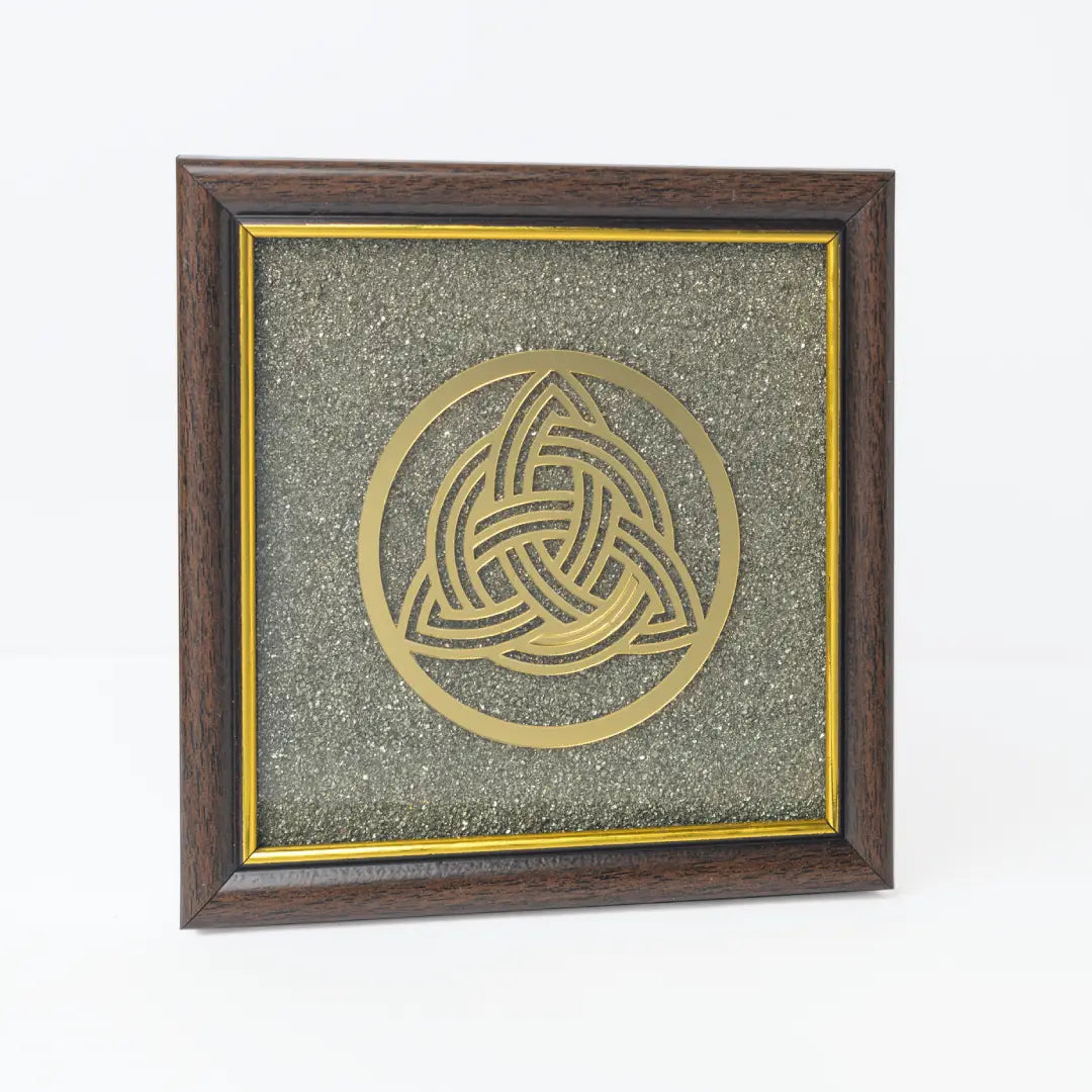 Celtic Trinity Knot Pyrite Frame