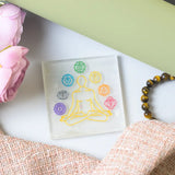 Selenite 7 Chakra Charging Plate - Square