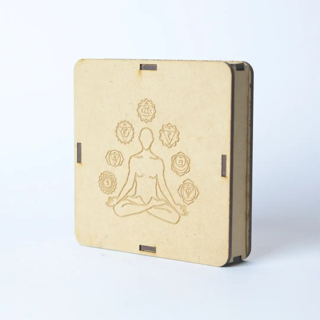 Selenite 7 Chakra Charging Plate - Square