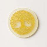 Selenite Tree of Life Charging Plate -Round