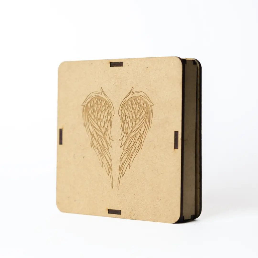 Selenite Angel Wings Charging Plate - Round