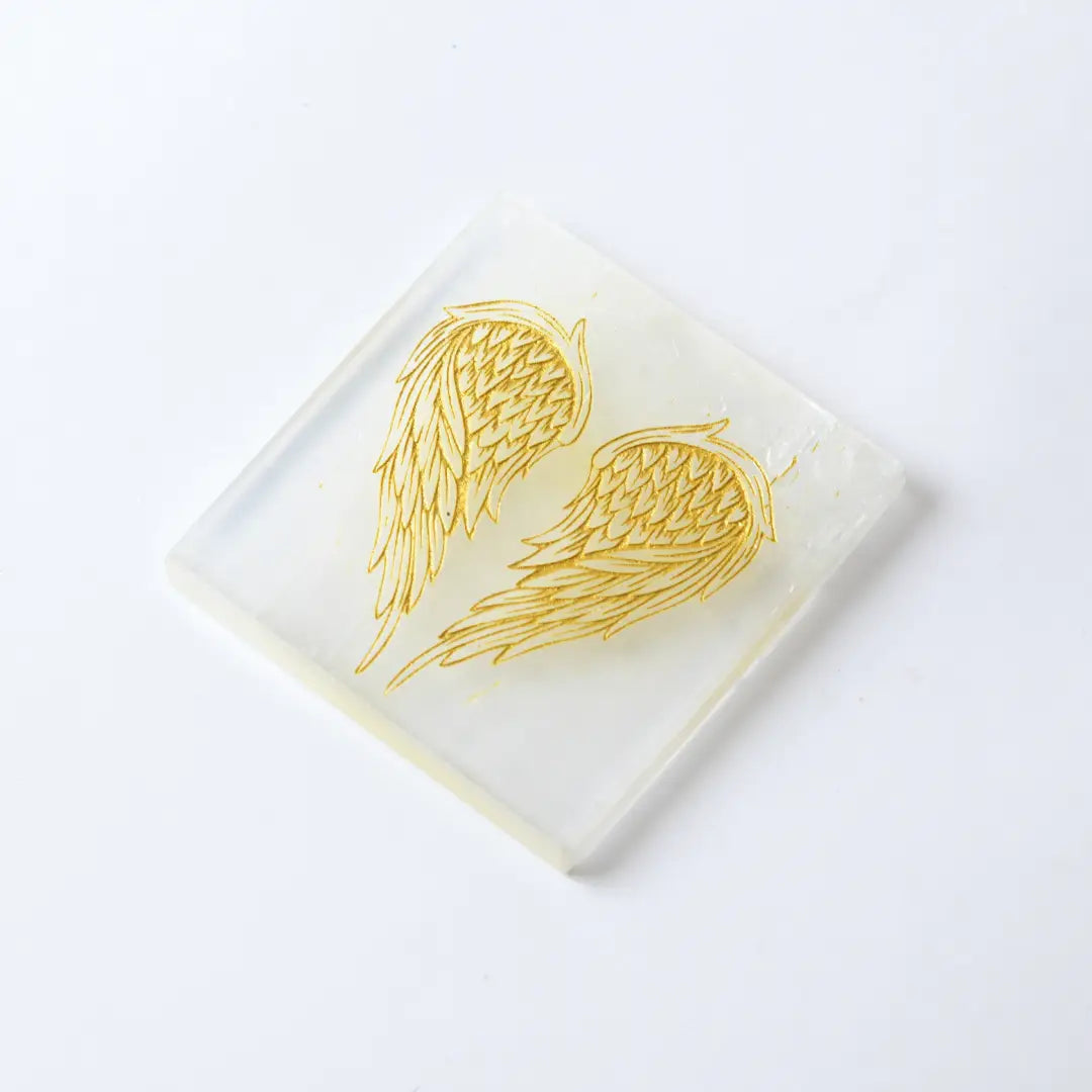 Selenite Angel Wings Charging Plate – Square