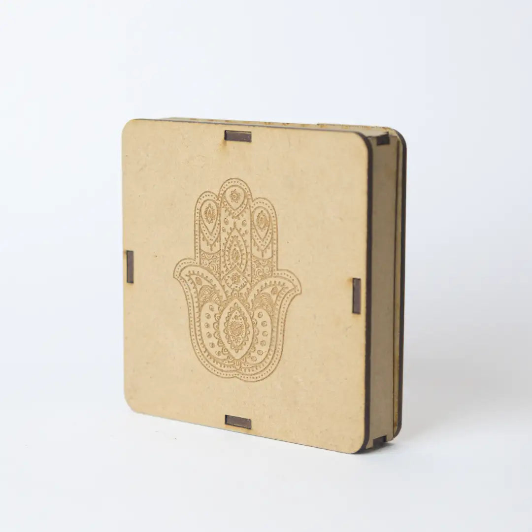 Selenite Hamsa Hand Charging Plate  – Square