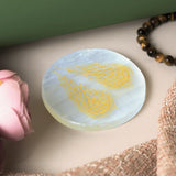 Selenite Angel Wings Charging Plate - Round