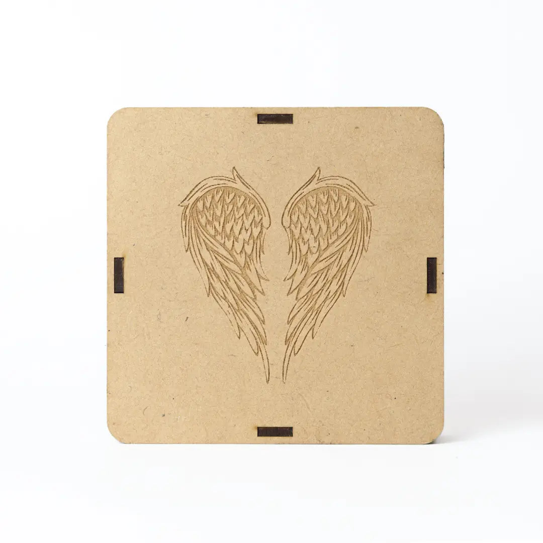 Selenite Angel Wings Charging Plate – Square