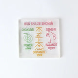 Selenite Reiki Symbols Charging Plate - Square