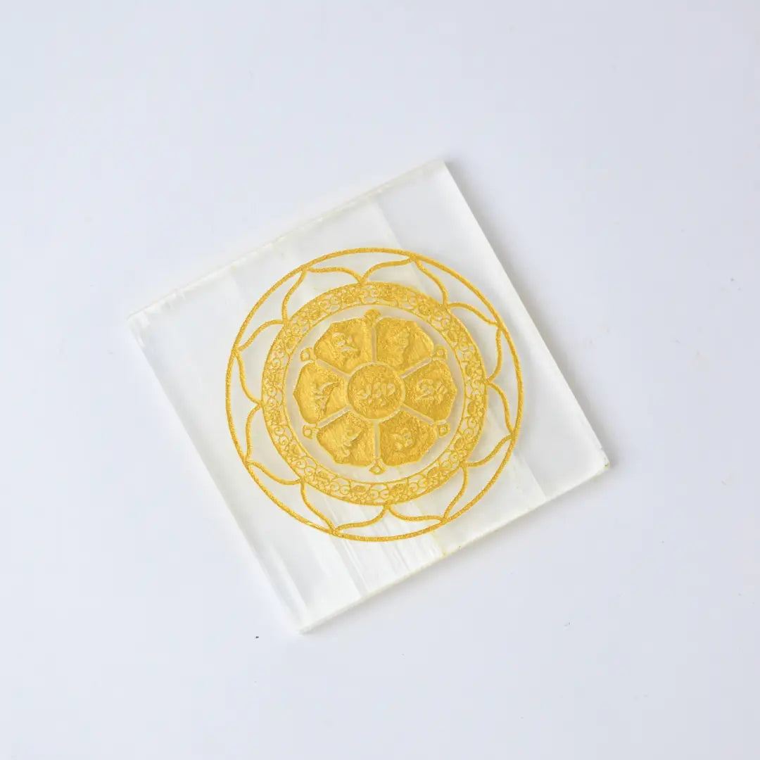Selenite Lotus Flower Charging Plate  - Square
