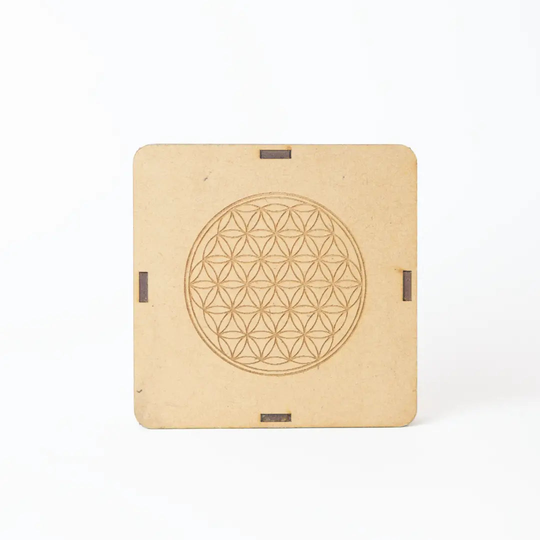 Selenite Flower of Life Charging Plate - Square