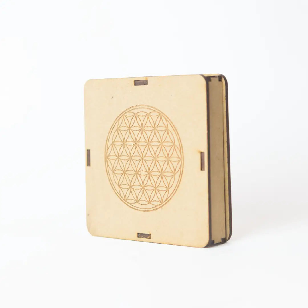 Selenite Flower of Life Charging Plate - Round