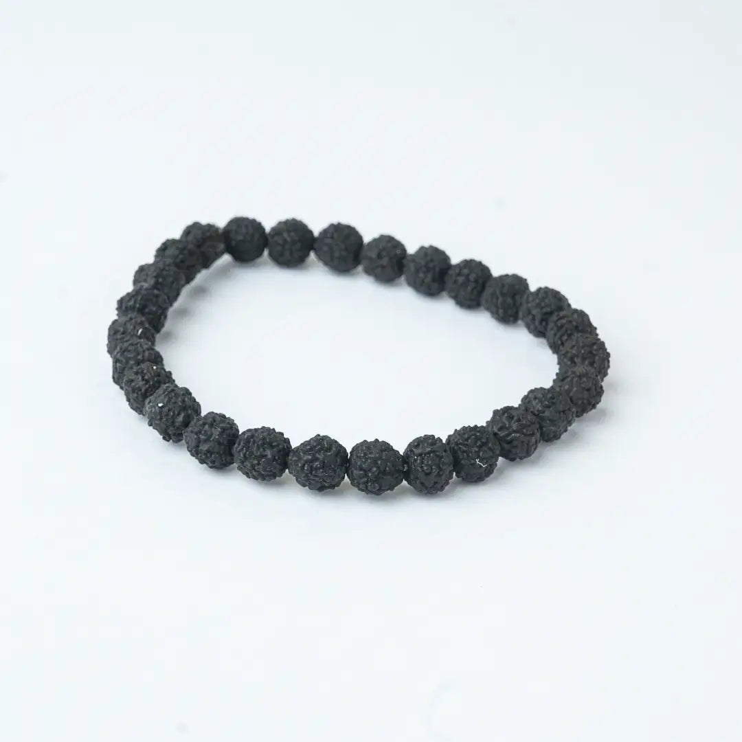 5  Mukhi Rudraksha Bracelet In Black