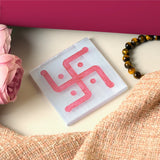Selenite Om Swastik Energy Charging Plate - Square